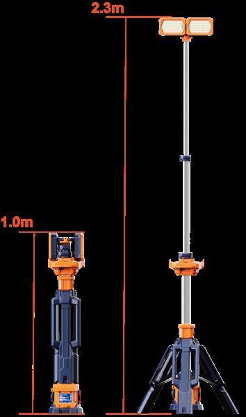 Grote foto voc mobli 100 mobiele led lichtmast singlehead dualhead zakelijke goederen overige zakelijke goederen