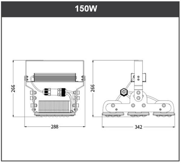 Grote foto voc d04g 150w 24.000 lumen superpower rvs led multi focus schijnwerper zakelijke goederen overige zakelijke goederen