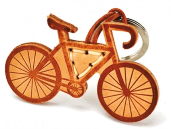 Grote foto handgemaakte italiaans leren sleutelhanger fiets verzamelen overige verzamelingen