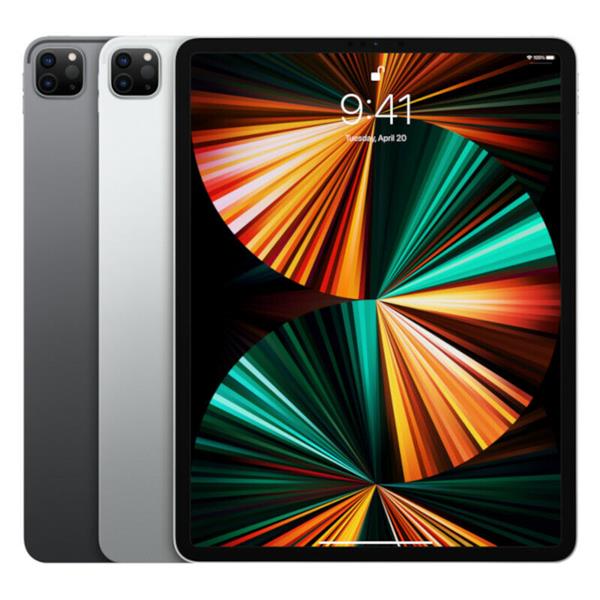 Grote foto apple ipad pro 5 2tb 2000gb 12.9 inch 2021 zilver wifi 4g garantie telecommunicatie ipad