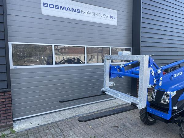 Grote foto combi palletdrager palletvork 750 kg verstelbaar voor 3 punt en voorlader solis farmtrac agrarisch tractor toebehoren