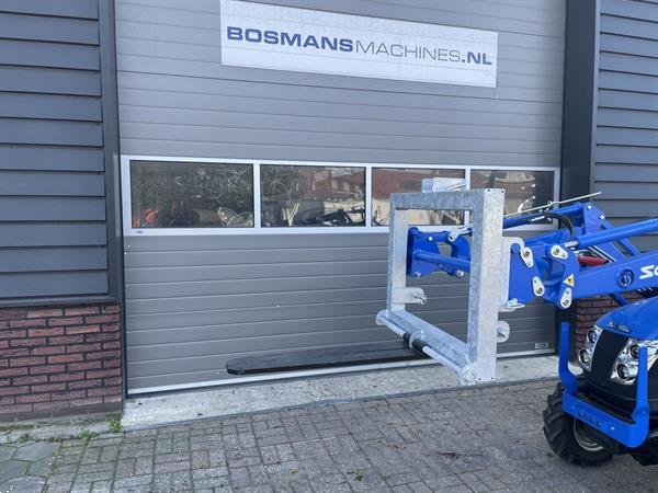 Grote foto combi palletdrager palletvork 750 kg verstelbaar voor 3 punt en voorlader solis farmtrac agrarisch tractor toebehoren