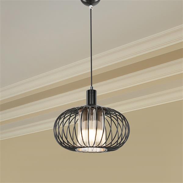 Grote foto lux.pro hanglamp batley e27 zwart huis en inrichting overige