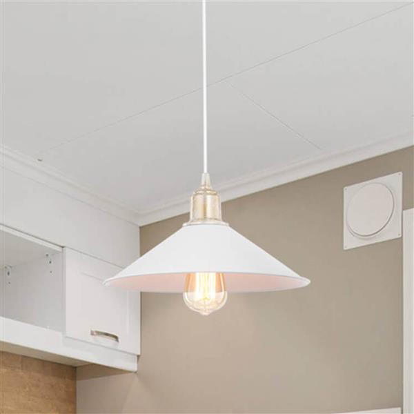 Grote foto lux.pro hanglamp hinckley e27 wit bronskleurig antiek huis en inrichting overige