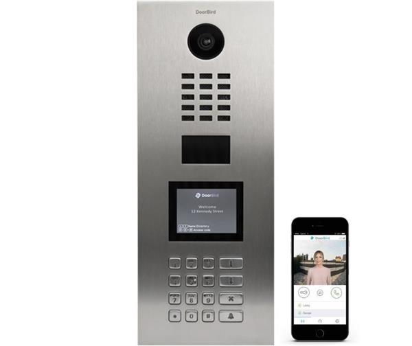 Grote foto doorbird ip intercom d21dkv rvs 2va display en codepaneel doorbird ip intercom d21dkv rvs v2a audio tv en foto professionele video apparatuur