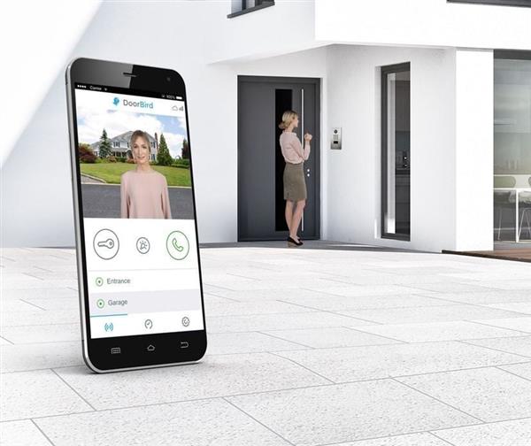 Grote foto doorbird ip intercom d2101v rvs v2a doorbird ip intercom d2101v rvs 1 drukknop audio tv en foto professionele video apparatuur