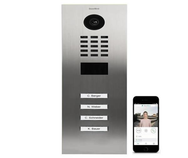 Grote foto doorbird ip intercom d2104v rvs v2a aantal 4 drukknoppen audio tv en foto professionele video apparatuur