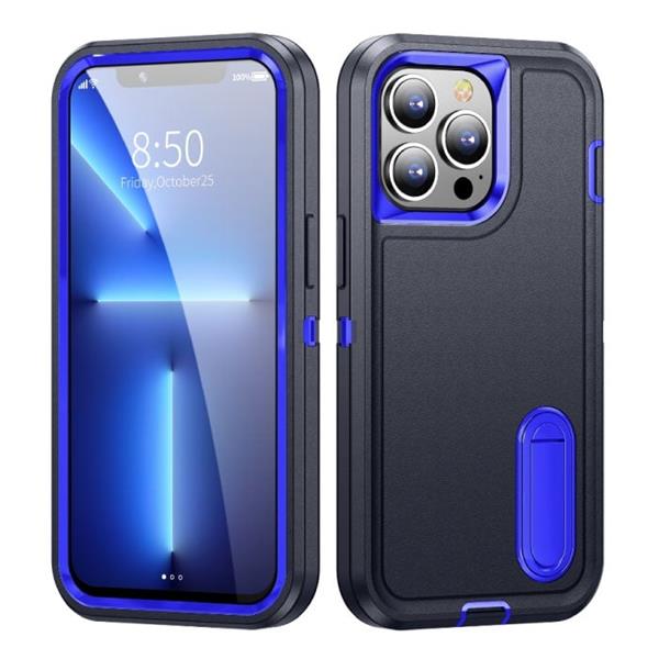 Grote foto iphone 14 pro max armor hoesje met kickstand shockproof cover case blauw telecommunicatie mobieltjes