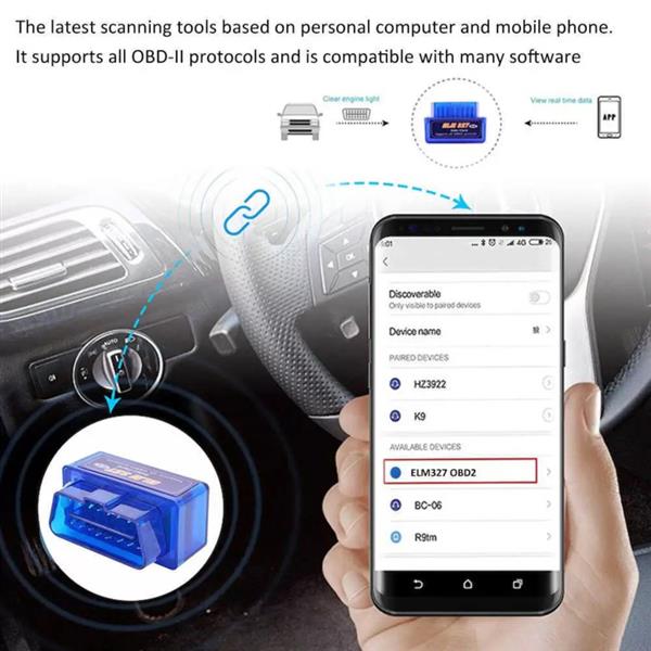 Grote foto elm327 elm 327 obd2 uitlezen scanner auto bluetooth cd auto onderdelen accessoire delen