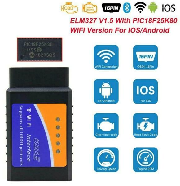 Grote foto elm327 obd2 obd 2 diagnose auto uitlezen canbus wifi app cd auto onderdelen accessoire delen