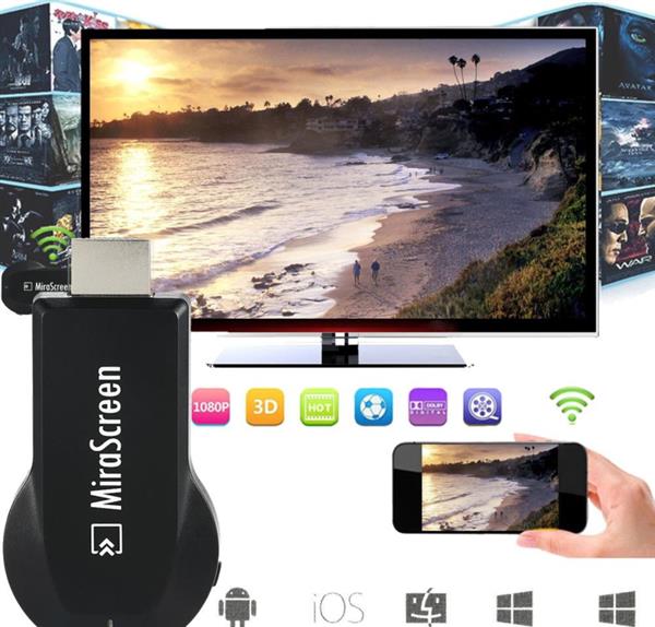 Grote foto mirascreen smart tv wifi mediaspeler ezcast chromecast apple tv miracast vervanger audio tv en foto algemeen