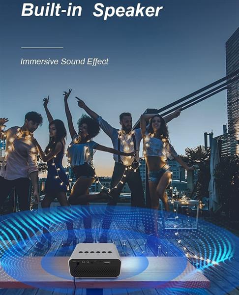 Grote foto mini beamer projector full hd led hdmi vga usb sd 1080p zwart audio tv en foto videoprojectoren