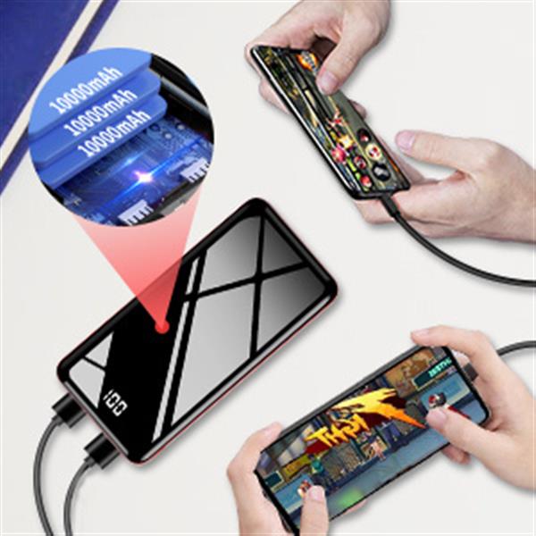 Grote foto powerbank 30.000 mah snellader oplader micro usb c led display zwart telecommunicatie batterijen en accu