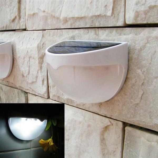 Grote foto buitenlamp buiten lamp led tuin solar lamp zonne energie schutting wit tuin en terras overige tuin en terras