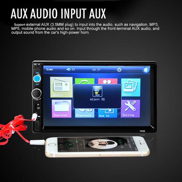 Grote foto autoradio auto radio 7 inch 2 din 2din bluetooth usb mp5 fm aux radio sd 1 auto onderdelen autoradio