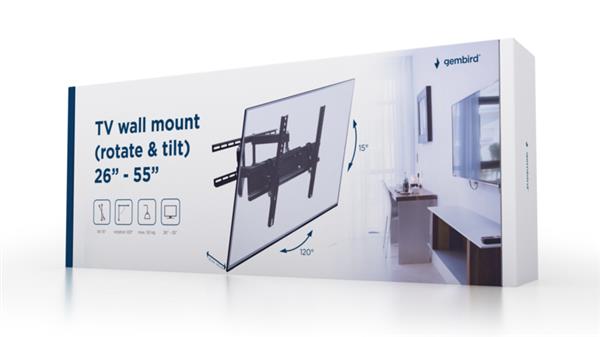 Grote foto tv muurbeugel muur beugel draai en kantelbaar 26 55 inch 50kg audio tv en foto algemeen