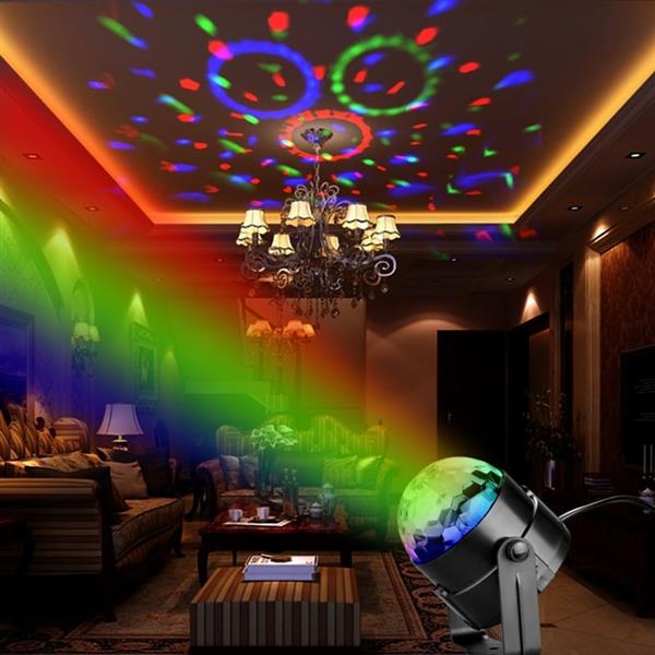 Grote foto crystal magic ball disco lamp rgb led discobol discolamp 180 graden huis en inrichting overige