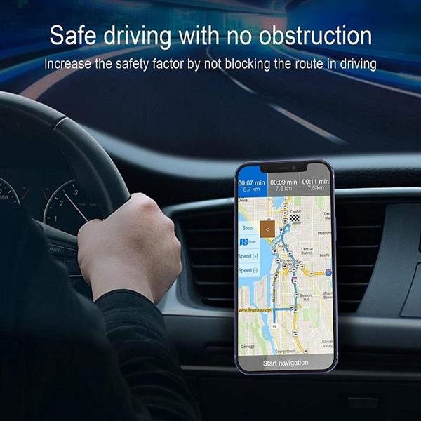 Grote foto draadloze oplader lader magneet auto houder draadloos zwart telecommunicatie opladers en autoladers