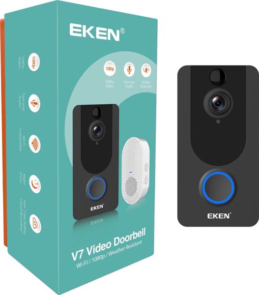 Grote foto wifi deurbel intercom video camera deur bel ring eken v7 app doe het zelf en verbouw inbraaksystemen