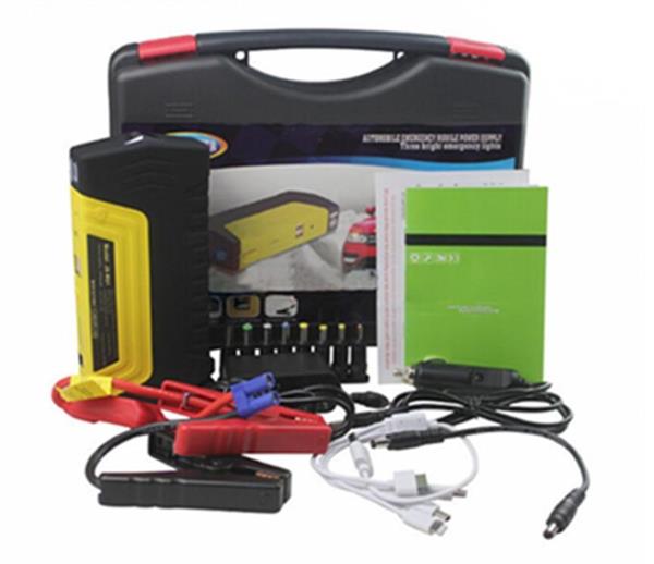 Grote foto jumpstarter jump starter powerbank starthulp auto motor scooter geel auto onderdelen overige auto onderdelen