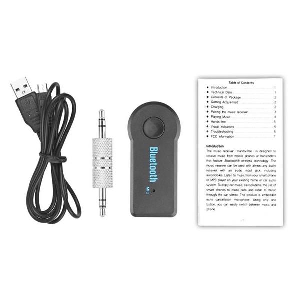 Grote foto bluetooth audio aux muziek ontvanger auto receiver adapter auto onderdelen autoradio