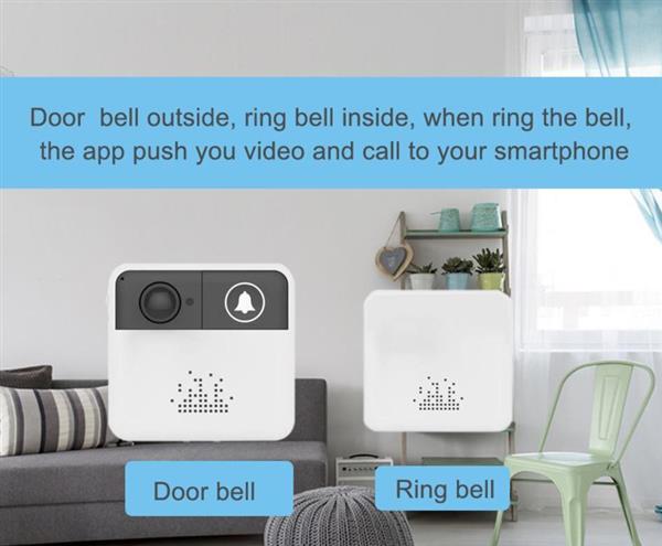 Grote foto wifi deurbel intercom video camera deur bel draadloos ring chime app huis en inrichting woningdecoratie