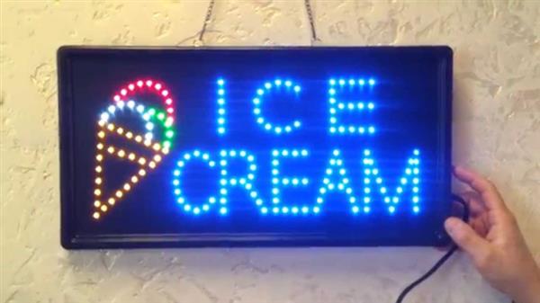 Grote foto ice cream ijs led bord lamp verlichting lichtbak reclamebord b huis en inrichting overige