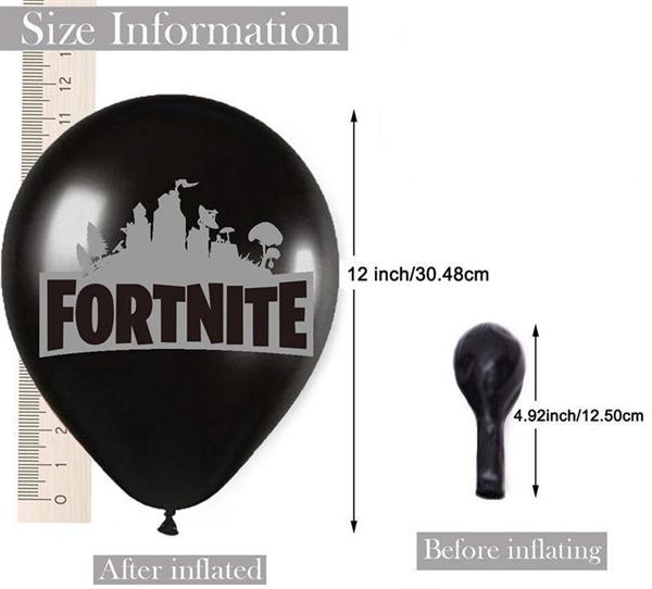 Grote foto ballonnen ballon fortnite 10 stuks 5x zwart 5x grijs kinderen en baby overige