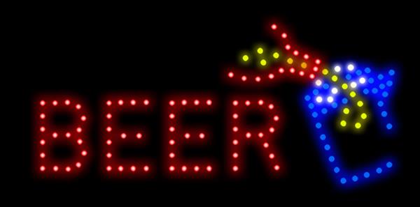 Grote foto bier drank club led bord lamp verlichting lichtbak reclamebord b7 huis en inrichting overige