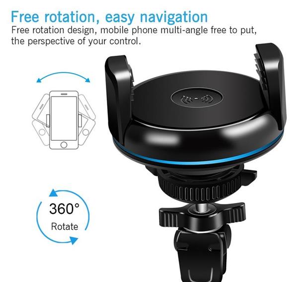 Grote foto telefoonhouder auto ventilatie rooster 360 draaibaar oplader telecommunicatie opladers en autoladers