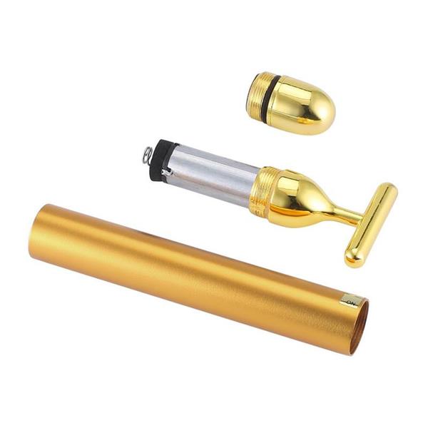 Grote foto 24k gold goud gezichtsmassage roller jade beauty pulse jaderoller huis en inrichting woningdecoratie