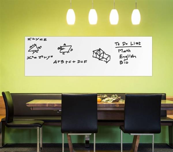 Grote foto krijtbord bord sticker muursticker deur whiteboard krijt 45x200cm wit huis en inrichting woningdecoratie