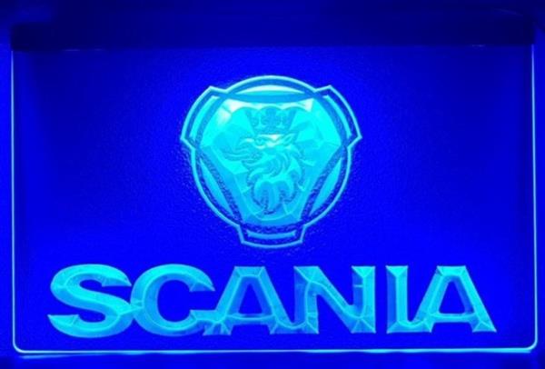 Grote foto scania neon bord lamp led verlichting reclame lichtbak xl 40x30cm 1 huis en inrichting overige