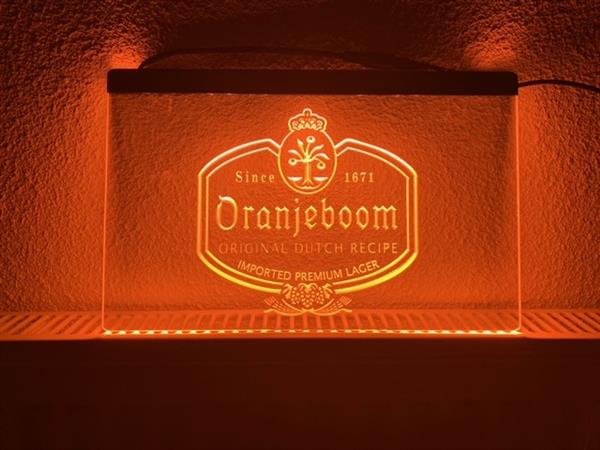 Grote foto oranjeboom neon bord lamp led verlichting reclame lichtbak bier huis en inrichting overige