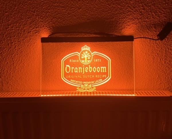Grote foto oranjeboom neon bord lamp led verlichting reclame lichtbak bier huis en inrichting overige