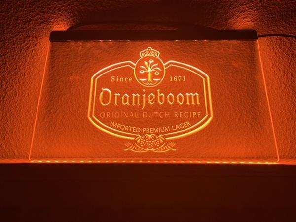 Grote foto oranjeboom neon bord lamp led verlichting reclame lichtbak bier huis en inrichting overige