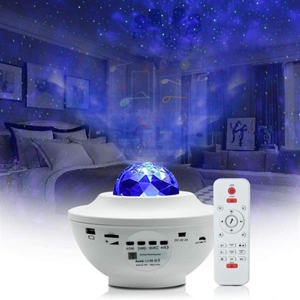 Grote foto galaxy lamp projector sterrenhemel nachtlamp sterrenhemel bluetooth wit huis en inrichting overige