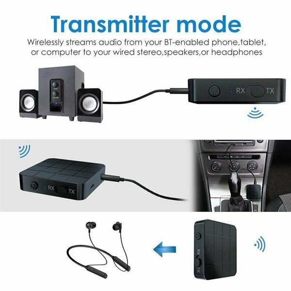 Grote foto bluetooth 5.0 transmitter ontvanger audio adapter receiver auto onderdelen autoradio