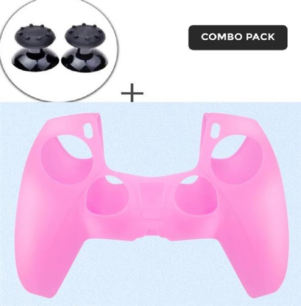 Grote foto silicone hoes skin case cover voor ps5 playstation 5 controller roze spelcomputers games overige