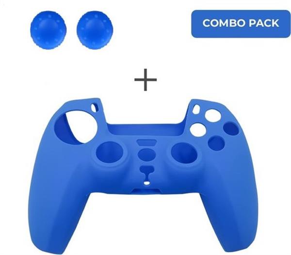 Grote foto silicone hoes skin case cover voor ps5 playstation 5 controller blauw spelcomputers games overige