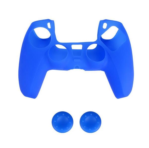 Grote foto silicone hoes skin case cover voor ps5 playstation 5 controller blauw spelcomputers games overige