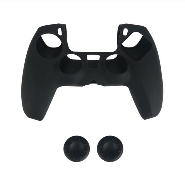 Grote foto silicone hoes skin case cover voor ps5 playstation 5 controller zwart spelcomputers games overige