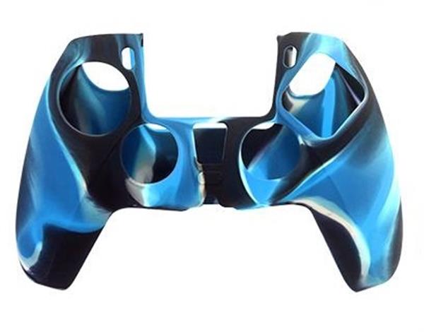 Grote foto silicone hoes skin case cover voor ps5 playstation 5 controller blauw camouflage spelcomputers games overige