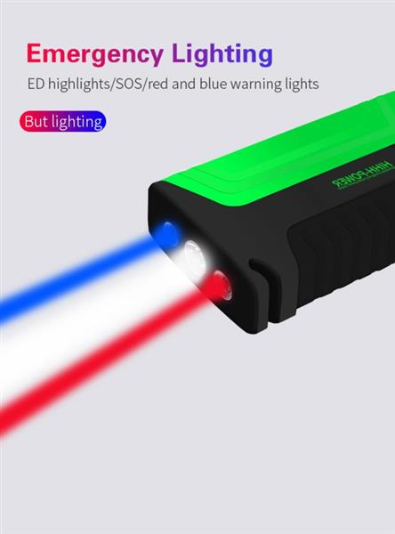 Grote foto jumpstarter acculader powerbank starthulp auto motor scooter groen auto onderdelen overige auto onderdelen