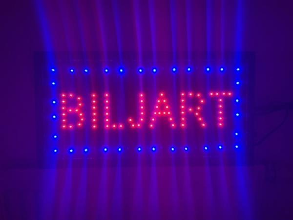 Grote foto biljart biljard biljarten led bord verlichting lichtbak reclamebord biljart huis en inrichting overige