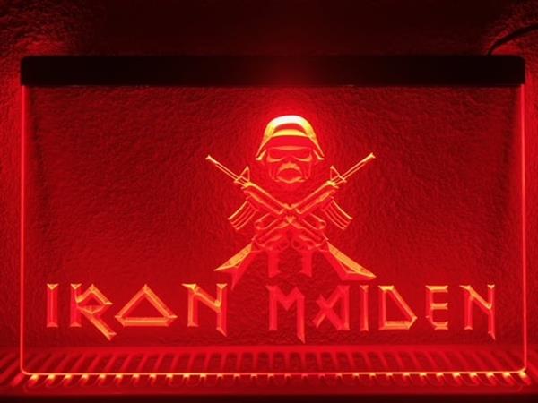 Grote foto iron maiden neon bord lamp led verlichting reclame lichtbak huis en inrichting overige