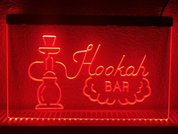 Grote foto hookah bar waterpijp shisha neon bord lamp led verlichting lichtbak huis en inrichting overige