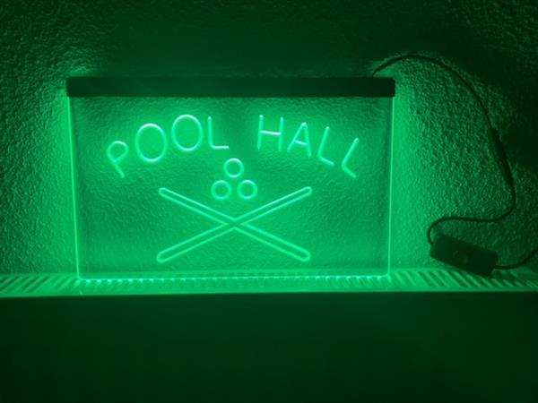 Grote foto pool hall poolen neon bord lamp led cafe verlichting reclame lichtbak huis en inrichting overige