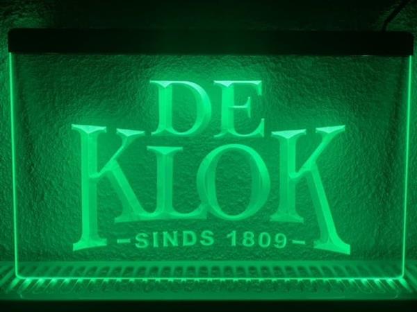 Grote foto de klok bier neon bord lamp led cafe verlichting reclame lichtbak huis en inrichting overige