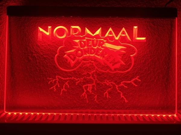 Grote foto normaal deurdonderen neon bord lamp led verlichting reclame lichtbak huis en inrichting overige